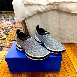 SW-612 Silver Tinsel Slip On Sneakers